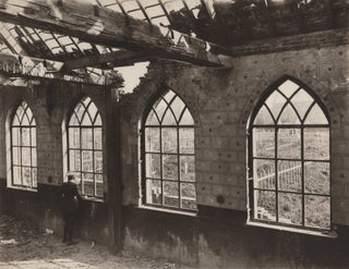 Item #CL172-95 [Lt. Wilkins Looking Through A Ruined Cathedral Window, Ypres]. Frank Hurley,...