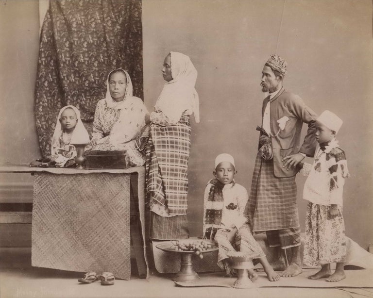Item #CL173-120 Malay Family. G R. Lambert, Co, active c1867-c1914 Singapore.