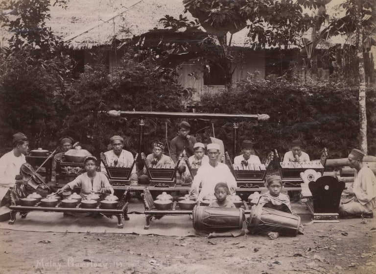 Item #CL173-123 Malay Gamelong [Gamelan Ensemble]. G R. Lambert, Co, active c1867-c1914 Singapore.