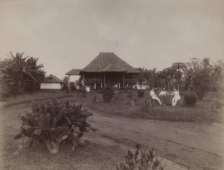 Item #CL173-125 [Colonial Lodge With Thatched Roof, Malaysia]