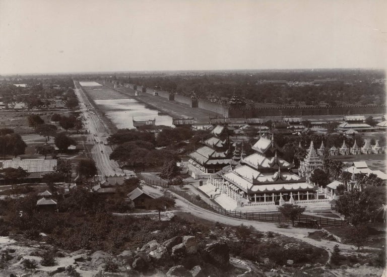 Item #CL173-130 Burma. View Of The Walled City And Moat, Mandalay