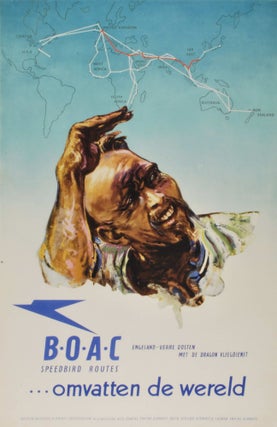 Item #CL173-153 BOAC Speedbird Routes [England To The Far East