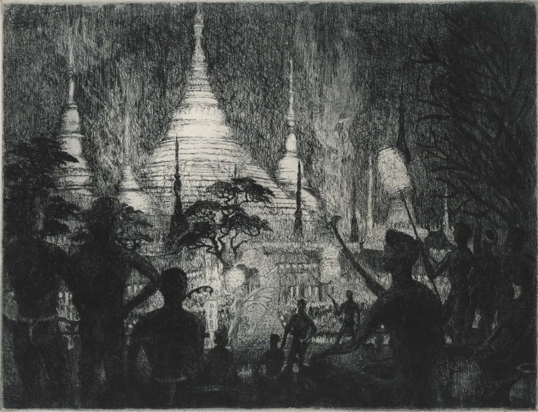 Item #CL173-159 Fantasy [Temples, Burma]. A M. Wallis.