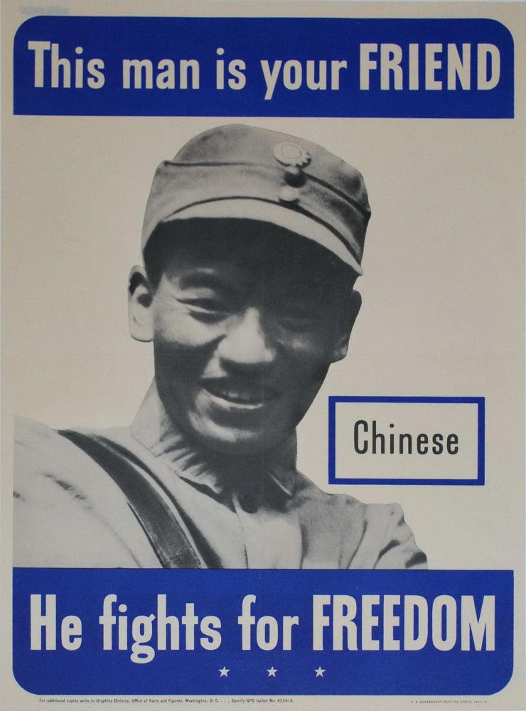 Item #CL173-45 This Man Is Your Friend. He Fights For Freedom. Chinese