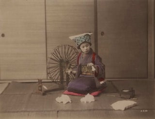 Item #CL173-68 [Young Woman With Spinning Wheel, Japan