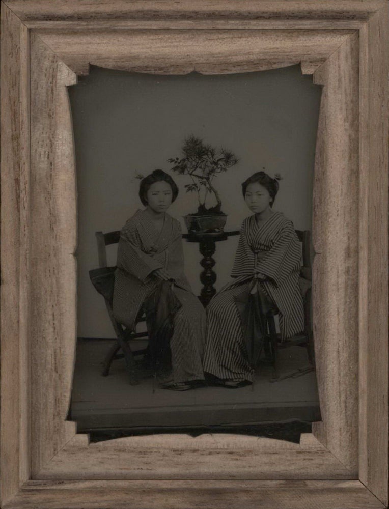 Item #CL173-72 [Two Japanese Girls With Bonsai]