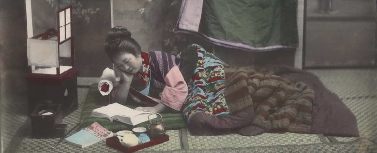 Item #CL173-77 [Woman Reading In Bed, Japan]