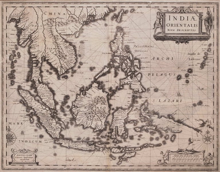 Item #CL174-1 Indiae Orientalis, Nova Descriptio [Dutch Map Of The East Indies]. Johannes Janssonius, Dutch.