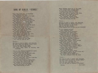Item #CL174-101 Song Of HMAS “Sydney” [Verse]. Ethel Campbell, South African