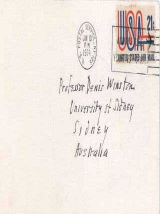 Collection Of Correspondence Received By Denis Winston, Architect