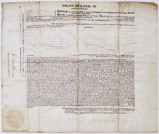 Item #CL174-14 Grant Of Land Signed By Sir George Gipps