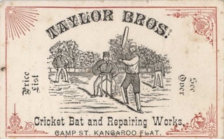 Frank Jesse Taylor, Maker Of Cricket Bats, And His Family, Victoria