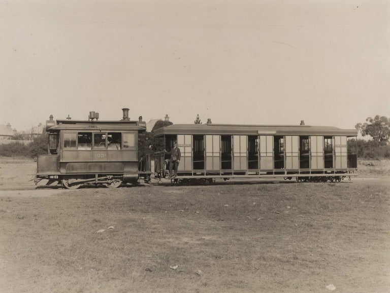 Item #CL174-94 NSW Gov’t Tramways, Steam Lines. Steam Motor Car On The Arncliffe-Bexley Line [NSW]
