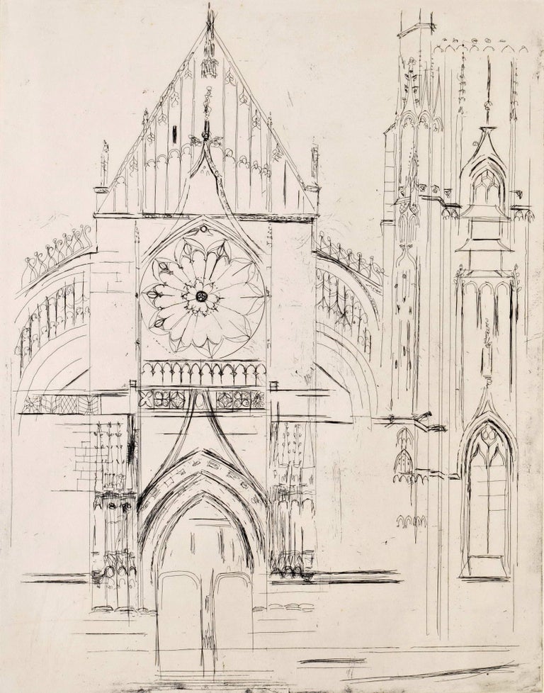 Item #CL175-126 [Rheims Cathedral]. John Piper, Brit.