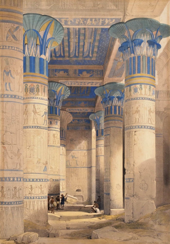Item #CL175-136 View Under The Grand Portico, Phila [Egypt]. David Roberts, British.