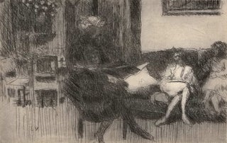 Item #CL175-156 Interior With A Sofa, Or Evening. Edouard Vuillard, French