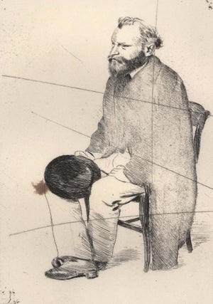Item #CL175-45 Manet Seated, Turned To The Left. Edgar Degas, French