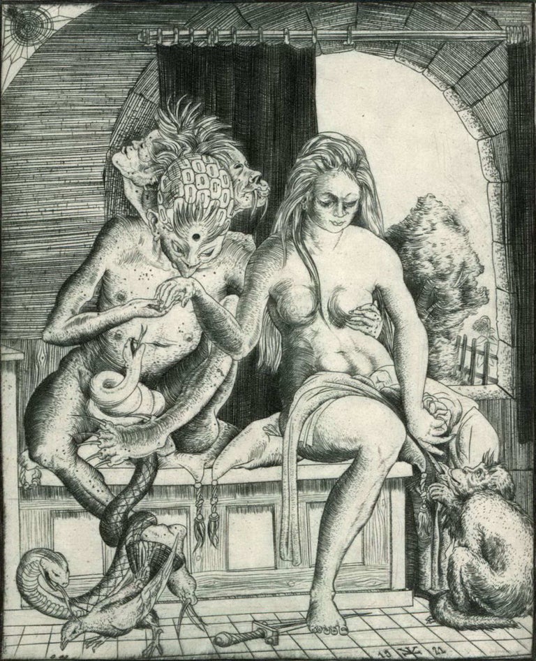 Item #CL175-64 Frau Und Ein Teufel (Woman And Devil). Erich Glas, German/Israeli.