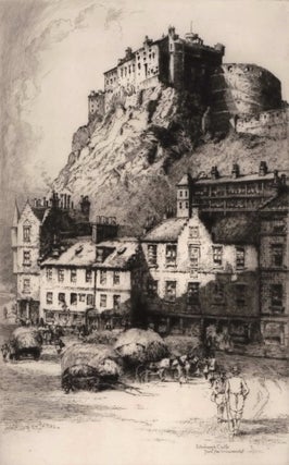 Item #CL175-70 Edinburgh Castle From The Grassmarket. Albany E. Howarth, Brit