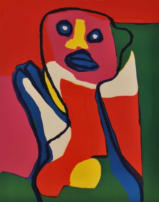 Item #CL175-8 [Abstract Figure With Yellow Nose]. Karel Appel, Dutch