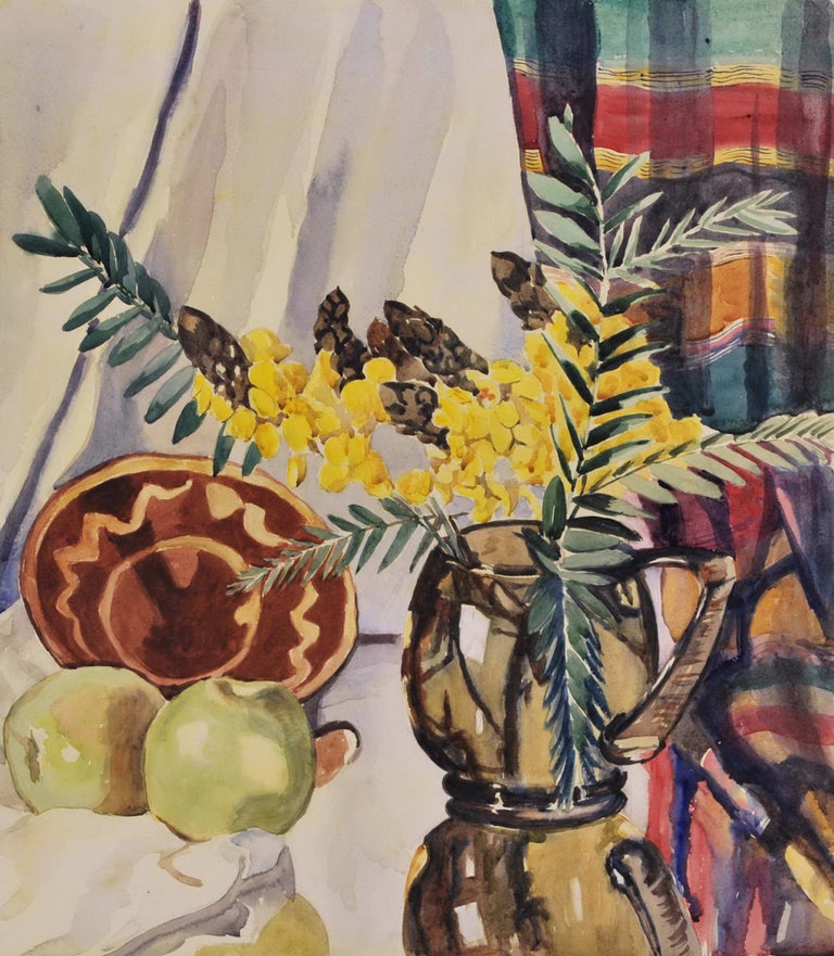 Item #CL176-107 [Still Life With Flowers And Green Apples]. fl. Australian, s.