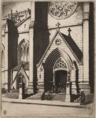 Item #CL176-138 St. Mary’s Cathedral Steps [NSW]. Edward Warner, Aust
