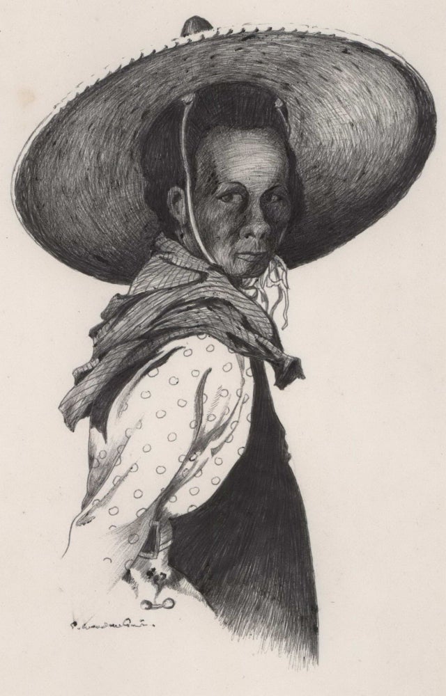 Item #CL176-149 [Southeast Asian Woman With Hat]. Sydney Woodward-Smith, Australian.