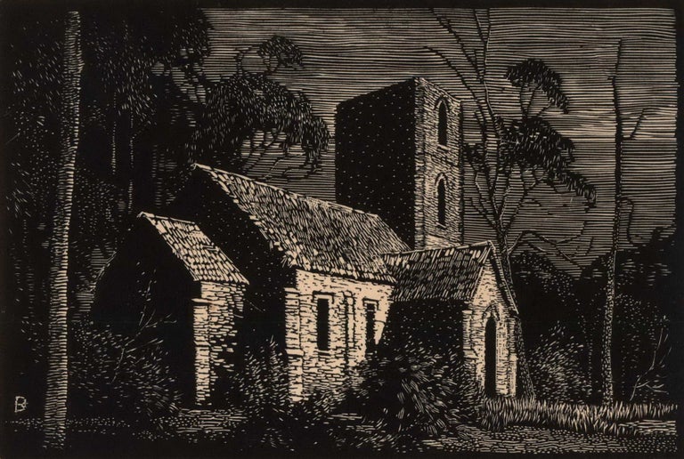 Item #CL176-19 Ben Boyd’s Church, Twofold Bay [NSW]. L. Roy Davies, Australian.