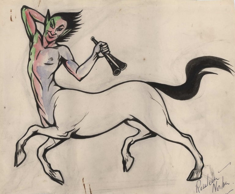 Item #CL176-84 [Centaur With Bugle]. Rosaleen Norton, Australian.