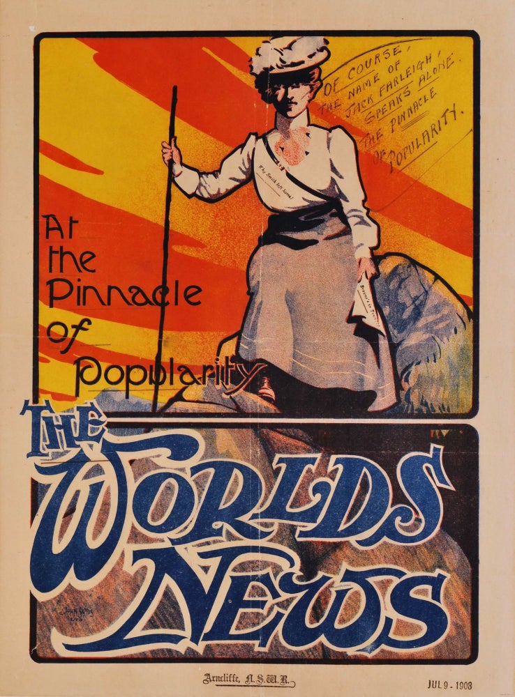 Item #CL177-11 At The Pinnacle Of Popularity. “The World’s News”. John Sands Ltd, active Aust.