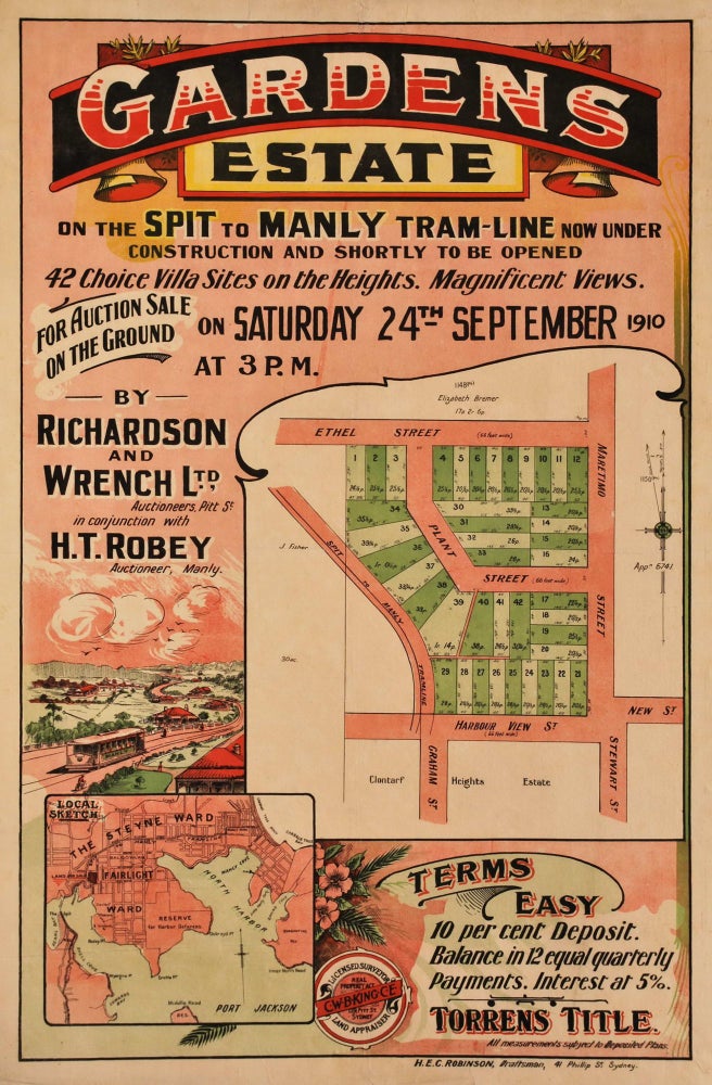 Item #CL177-12 Gardens Estate On The Spit-Manly Tram Line