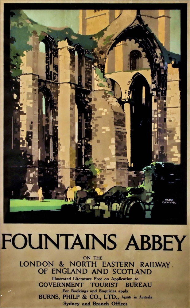 Item #CL177-29 Fountains Abbey. Fred Taylor, British.