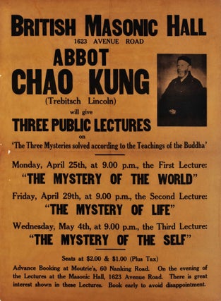 Item #CL177-33 Abbot Chao Kung (Trebitsch Lincoln