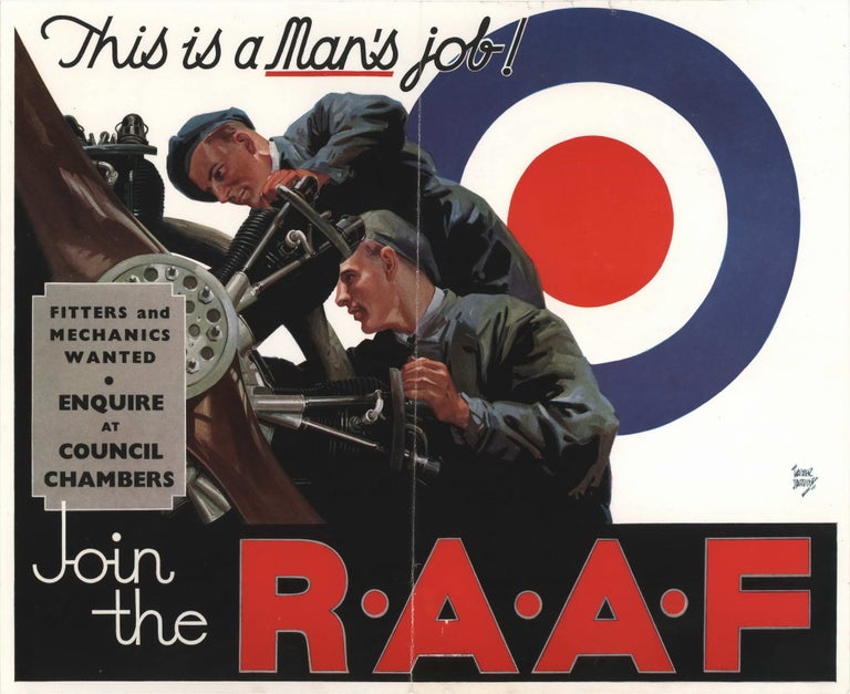 Item #CL177-59 Fitters And Mechanics Wanted. Join The RAAF. Walter Jardine, Aust.