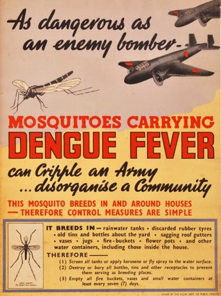 Item #CL177-66 As Dangerous As An Enemy Bomber - Mosquitoes Carrying Dengue Fever