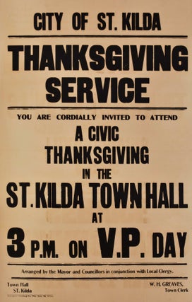 Item #CL177-73 VP Day, Thanksgiving Service [St Kilda, Victoria