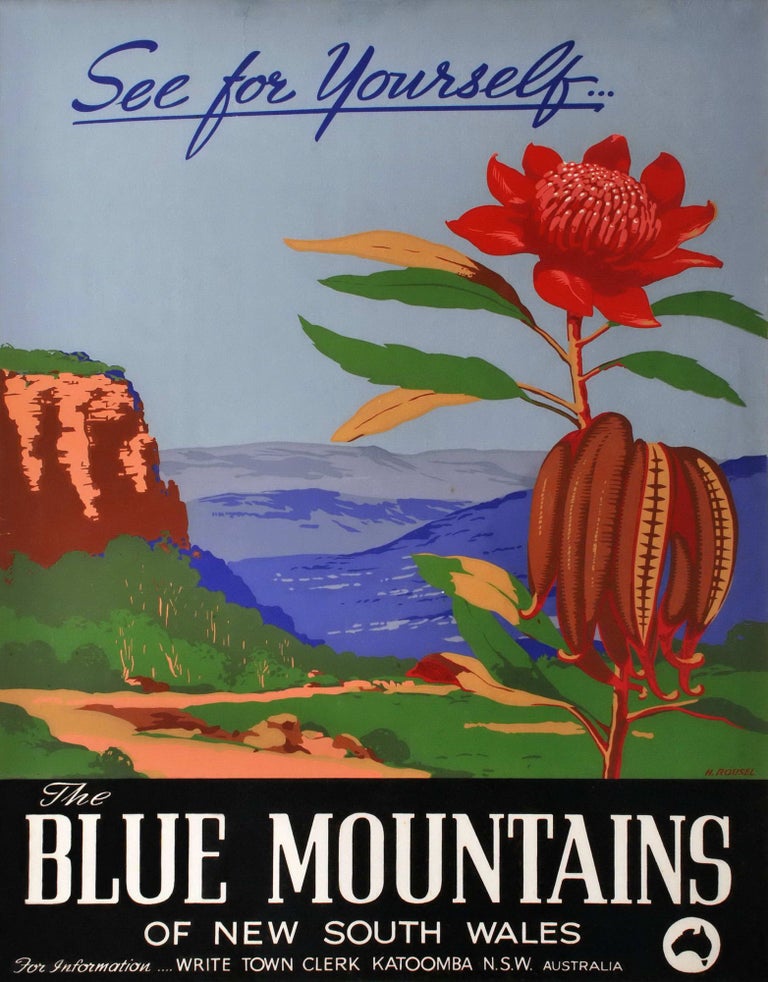 Item #CL177-78 The Blue Mountains Of New South Wales. Henry Rousel, Australian.