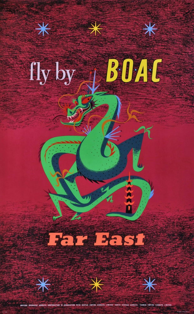 Item #CL177-97 Fly By BOAC. Far East. Maurice Laban.