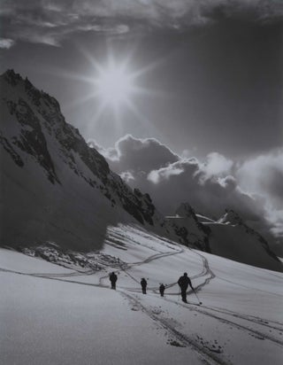 Item #CL178-153 Skiers Descending From Head Of Fox Glacier, New Zealand. Robin Smith, b.1927...