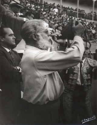 Item #CL178-35 [Ernest Hemingway At A Bull Fight, Logroño, Spain]. Esteban Chapresto, Spanish