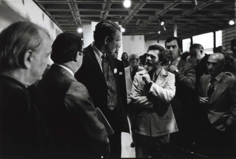 Item #CL179-107 [Prime Minister Malcolm Fraser Talking To A Curator Of A Tasmanian Art Gallery]. Kerry Dundas, Aust.