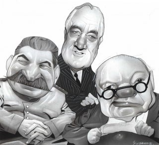 Item #CL179-151 [Stalin, Roosevelt and Churchill]. Suzanne White, b.1966 Aust