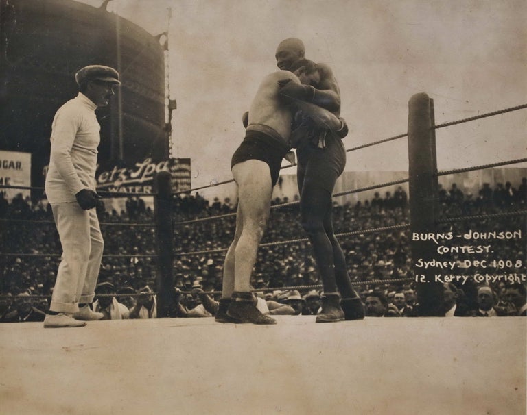 Item #CL181-102 [World Heavyweight Championship Boxing Match Between Tommy Burns And Jack Johnson]. Kerry, Co, fl. Aust.