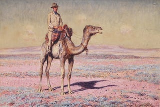 Item #CL181-105 [Man Riding Camel In Desert]. Percy Spence, Aust