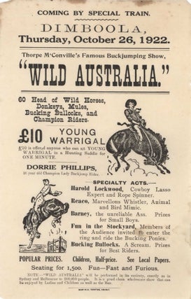 Item #CL181-132 Thorpe McConville’s Famous Buckjumping Show, “Wild Australia”