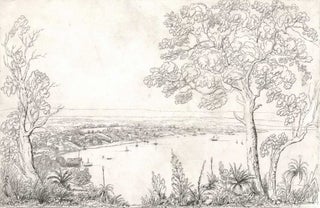 Item #CL181-34 Sketch Of The Town Of Perth From Perth Water, Western Australia. Charles Dirk...