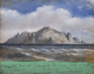 Item #CL181-48 Island Of St Paul Sketched From The Ship “Ivanhoe” On Her Voyage To...