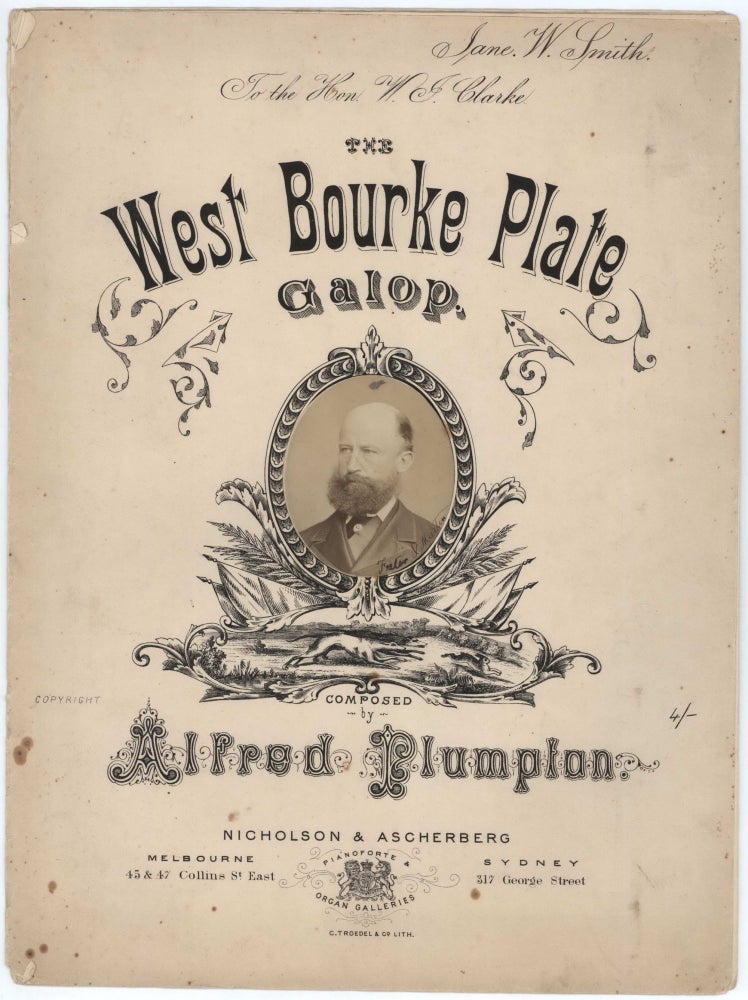 Item #CL181-71 “The West Bourke Plate Galop” [Sir William John Clarke]