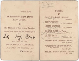 Sydney Squadron, 1st Australian Light Horse (NSW Lancers).Annual Practice Tournament