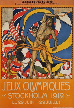 Item #CL182-14 Jeux Olympiques. Stockholm 1912 [Olympic Games]. Olle Hjortzberg, Swedish
